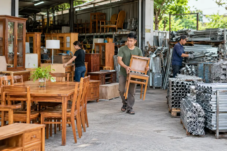 Minh họa lĩnh vực Chợ đồ cũ & phế liệu